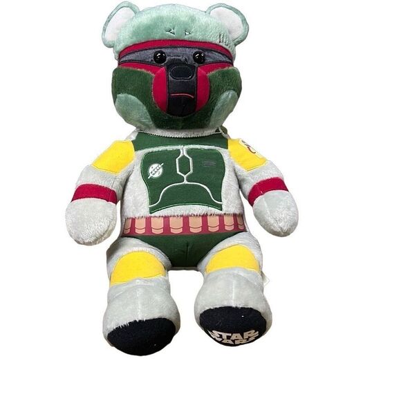 Build a Bear with BAB Star Wars Dog Tag Boba Fett Rare Stuffed Character Doll - Picture 2 of 10